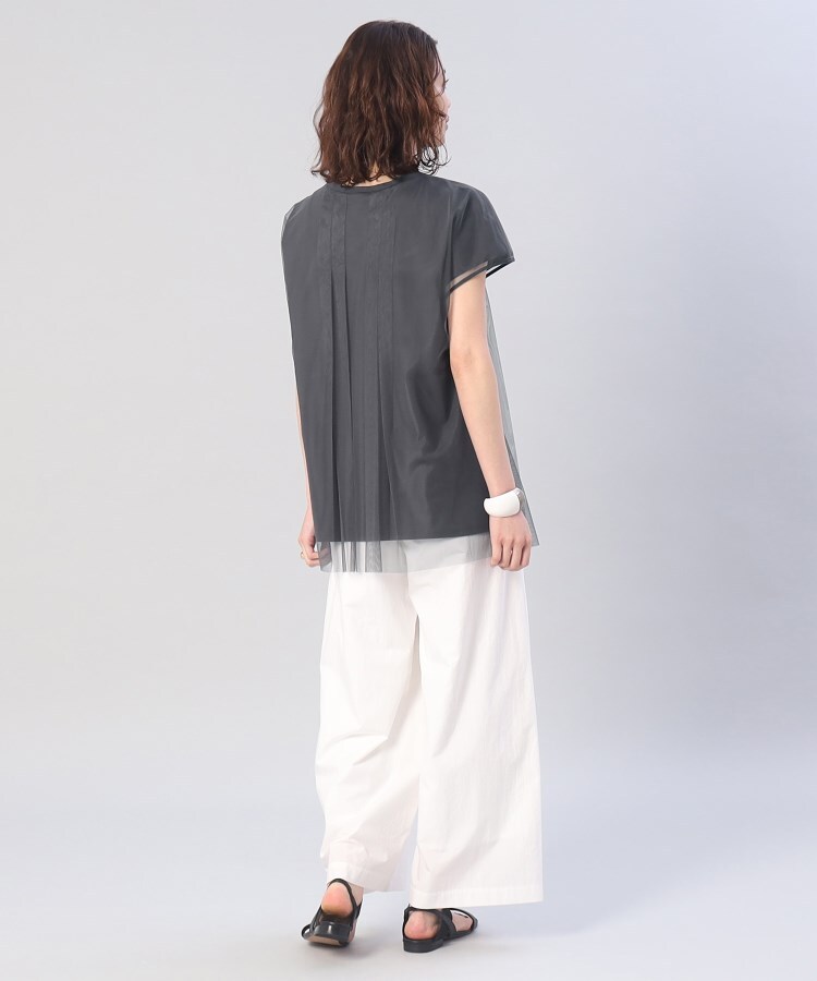 透け感が涼しげ/洗える】エアリーチュールカットソー(カットソー