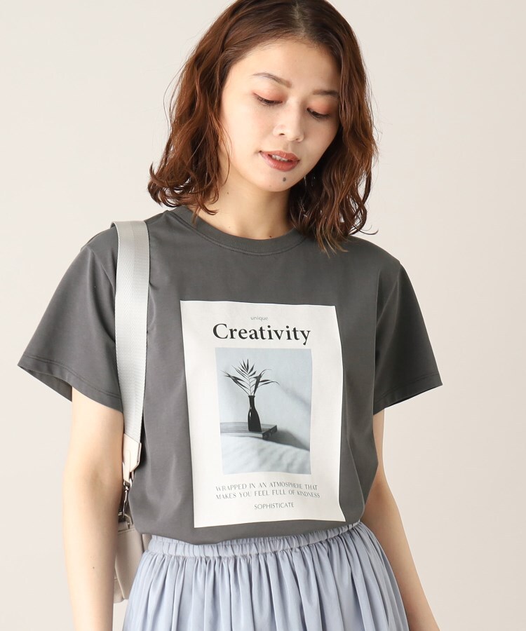 アンタイトル(UNTITLED)の【きれいめTシャツ／洗える】ニュアンスフォトTシャツ27