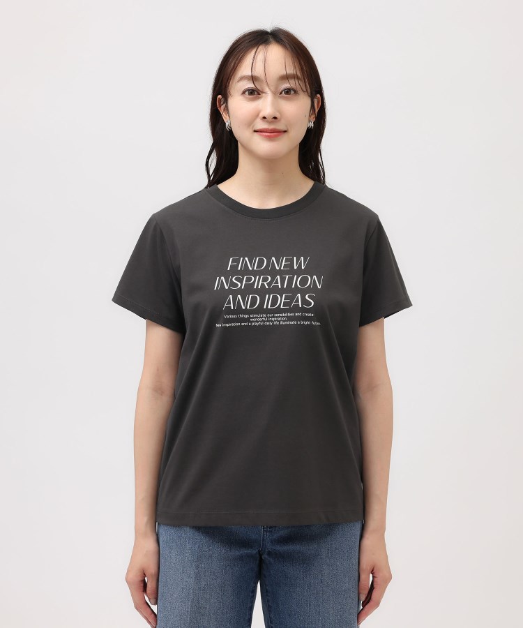 アンタイトル(UNTITLED)の【なめらかな肌触り】シルケットロゴTシャツ2
