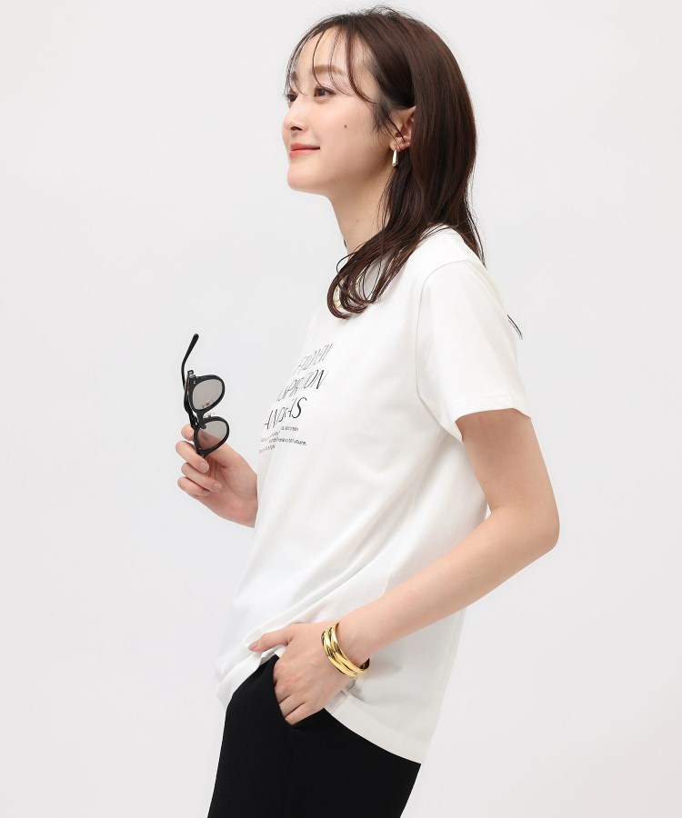アンタイトル(UNTITLED)の【なめらかな肌触り】シルケットロゴTシャツ8