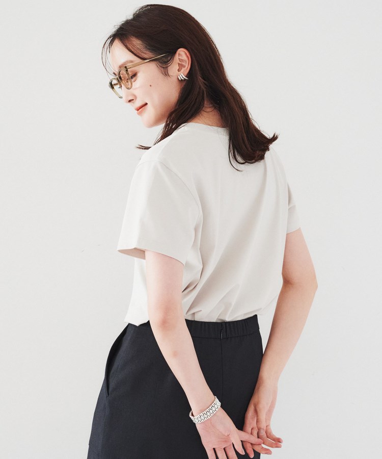 アンタイトル(UNTITLED)の【なめらかな肌触り】シルケットロゴTシャツ13