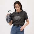 アンタイトル(UNTITLED)の【なめらかな肌触り】シルケットロゴTシャツ チャコールグレー(114)