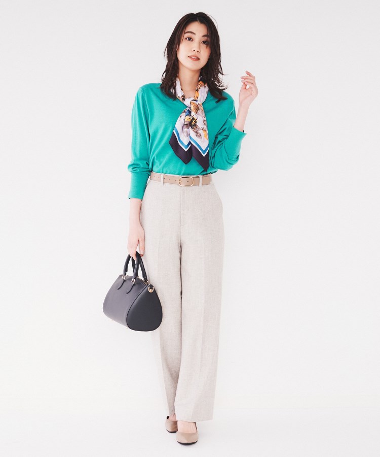 アンサンブル可能/洗える】シルクウールカシミヤ Vネックニット アンサンブル可能/洗える】シルクウールカシミヤ Vネックニット