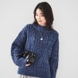 アンタイトル(UNTITLED)の【日本製/すっきり丈/トラッド】ラムウール ケーブルニット10