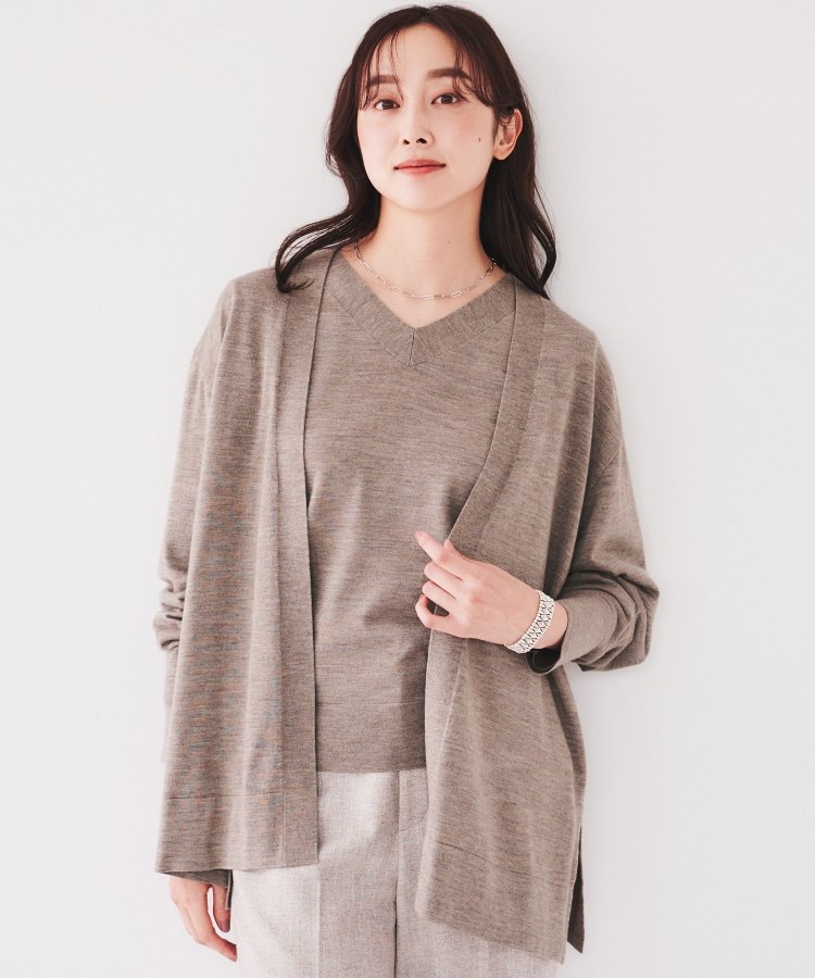 アンサンブル可能/体型カバー】シルクウールカシミヤ アンサンブル可能/体型カバー】シルクウールカシミヤ