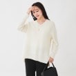アンタイトル(UNTITLED)の【体型カバー/日本製/洗える】ウールシルクカシミヤミックス Vネックプルオーバーニット2