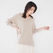 アンタイトル(UNTITLED)の【体型カバー/日本製/洗える】ウールシルクカシミヤミックス Vネックプルオーバーニット15