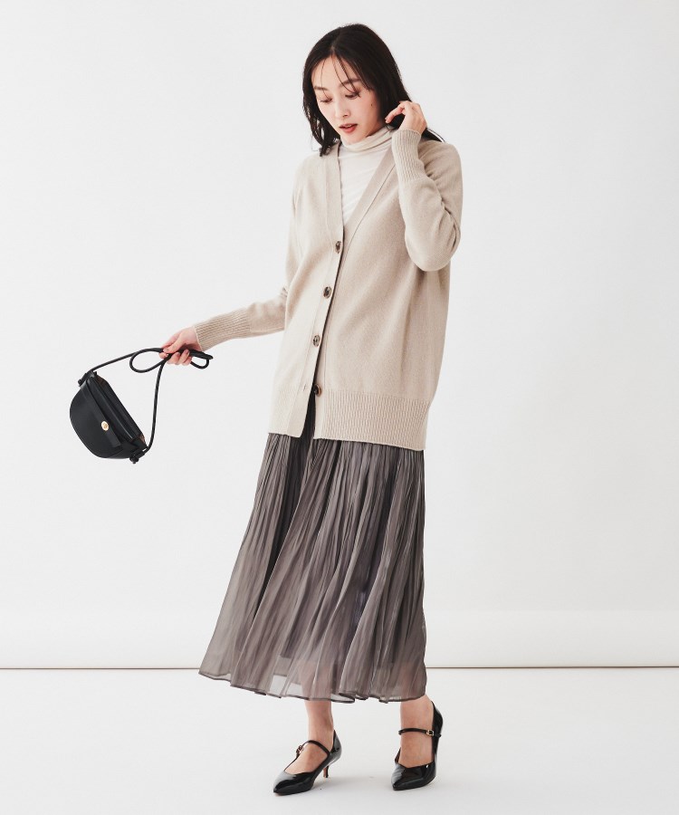 ウールシルクカシミヤミックス Vネックカーディガン ウールシルクカシミヤミックス Vネックカーディガン