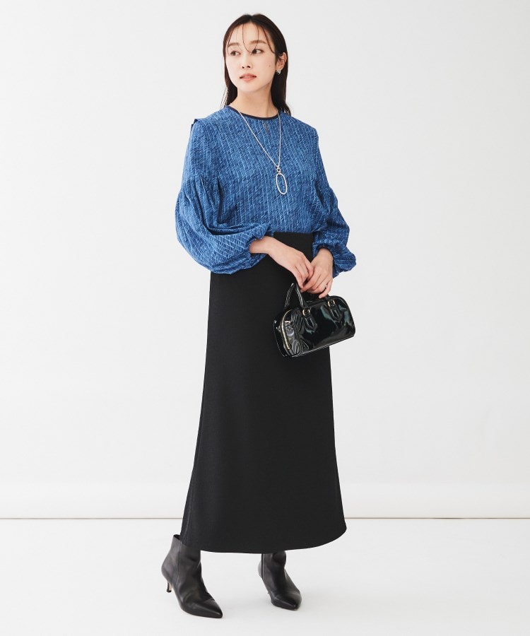 ボリューム袖/袖ゴム】ヴィンテージアートへリンボン(シャツ ボリューム袖/袖ゴム】ヴィンテージアートへリンボン(シャツ