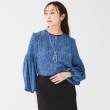 アンタイトル(UNTITLED)の【ボリューム袖/袖ゴム】ヴィンテージアートへリンボン ブルー(192)