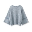 アンタイトル(UNTITLED)の【レイヤードもオススメ/薄手ツイード素材】ツイードフリンジトップス1