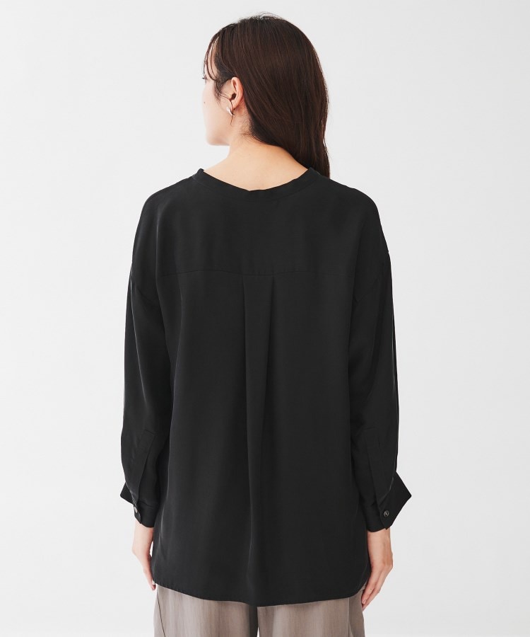 アンタイトル(UNTITLED)の【セットアップ可能/パウダータッチ】シルキーキュプラ スキッパーブラウス4