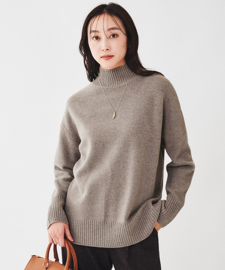 ラムウールカシミヤ ボトルネックプルオーバーニット(ニット ラムウールカシミヤ ボトルネックプルオーバーニット(ニット