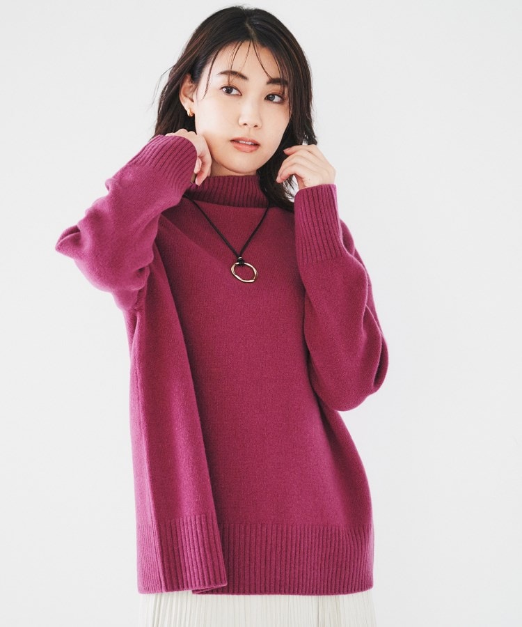 ラムウールカシミヤ ボトルネックプルオーバーニット(ニット ラムウールカシミヤ ボトルネックプルオーバーニット(ニット