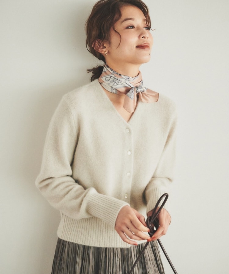 TAKA-Q｜【24AW】 ミラノリブ ショートカーディガン 長袖