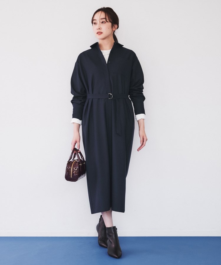 大人気定番商品 洗える/ゆったり/前開き】シャツワンピース（マキシ・ロング ワンピース