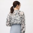 アンタイトル(UNTITLED)の【柄ブラウス/同素材ワンピースあり】楊柳ラメシフォン リーフプリントブラウス11