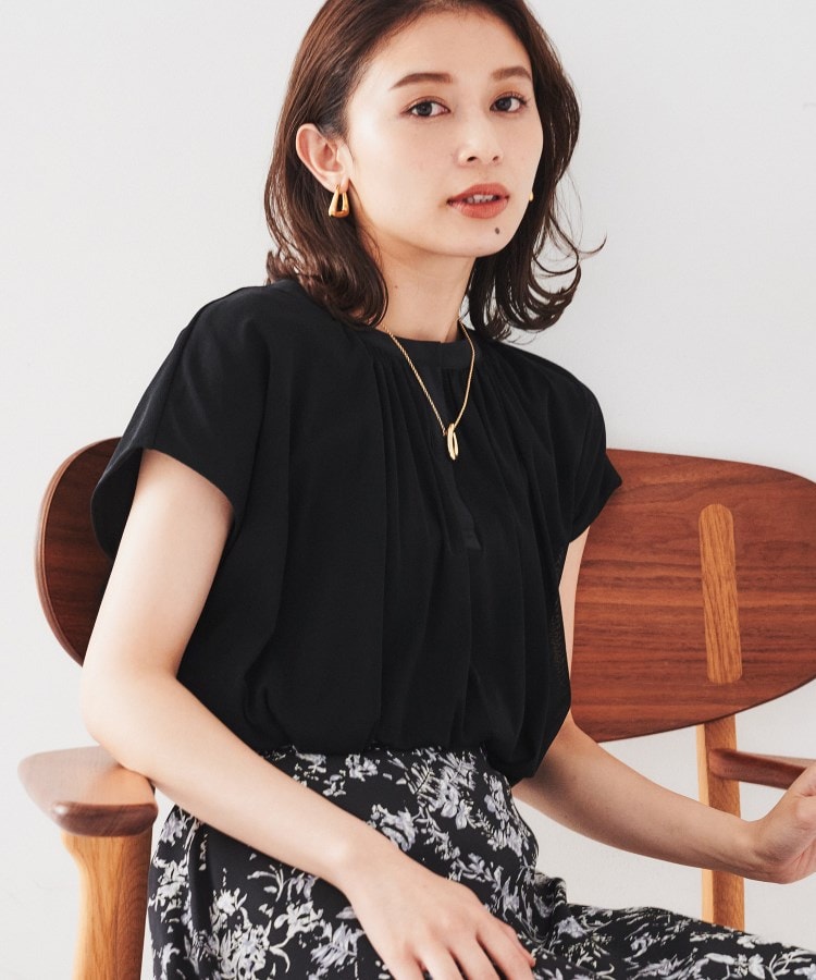 メーカー直売 - 人気ランキング ストレッチ/透けにくい】バルーン風 シアーカットソー カットソー(長袖/七分)
