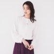 アンタイトル(UNTITLED)の【洗える/バンドカラー】フェイクスエードサテンブラウス2