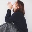 アンタイトル(UNTITLED)の【洗える】ミドルゲージ モックネックニット19