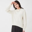アンタイトル(UNTITLED)のラムウールカシミヤ パフスリーブプルオーバーニット2