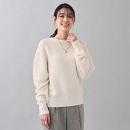 【ゆるシルエット】ウール混 クルーネックニット(ニット/セーター