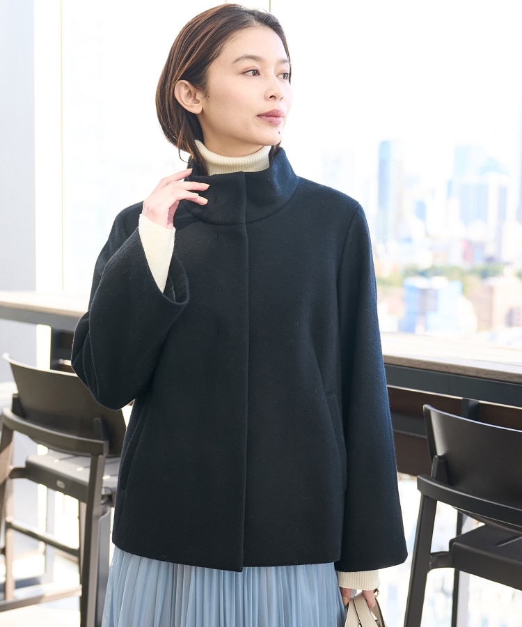 追加/定番人気!】スタンドカラーショートコート(スタンド 追加/定番人気!】スタンドカラーショートコート(スタンド