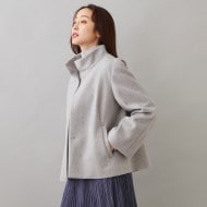 追加／定番人気！】スタンドカラーショートコート（スタンド