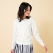 アンタイトル(UNTITLED)の【11色展開／アンサンブル可能】コットンカーディガンニット ホワイト(001)