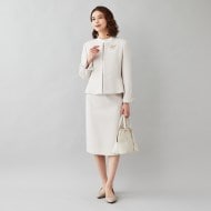セレモニースーツ】シンプル ツィーディー ノーカラージャケット セレモニースーツ】シンプル ツィーディー ノーカラージャケット