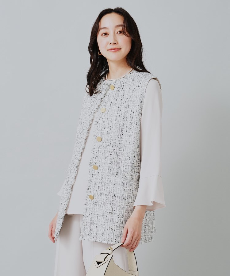 美品】アンタイトル ラメツイードセットアップ入卒式セレモニー 