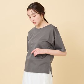 アンタイトル(UNTITLED)の【抗菌防臭／接触冷感／洗える】アイスクリアコットン 5分袖Tシャツ