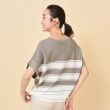 アンタイトル(UNTITLED)の【ゆったりシルエット／薄手／10色展開】レーヨンストレッチ フレンチスリーブニット54