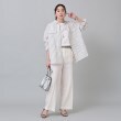 アンタイトル(UNTITLED)の【セットアップ可能／洗える／ドライタッチ】リネン混 ベーシックストレッチワイドパンツ36