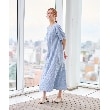アンタイトル(UNTITLED)の【リラクシ―シルエット／ストレッチ】フレアマキシワンピース サックスブルー(090)