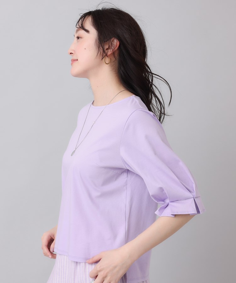 アンタイトル(UNTITLED)の【コットン／８色展開／五分袖】袖タックプルオーバー34