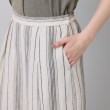アンタイトル(UNTITLED)の【麻100／後ろウエストゴム】ストライプ柄リネンワイドパンツ5
