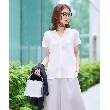 アンタイトル(UNTITLED)の【シアー／麻調合繊】スラブスキッパーネックブラウス8