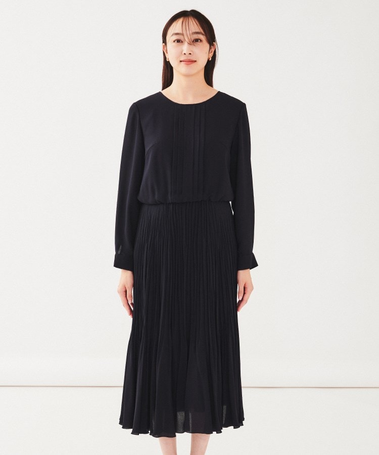 アンタイトル(UNTITLED)の【通勤】ジョーゼット プリーツワンピース16