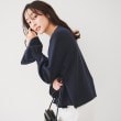 アンタイトル(UNTITLED)の【光沢/オンオフ使える】フロントタックブラウス ネイビー(094)