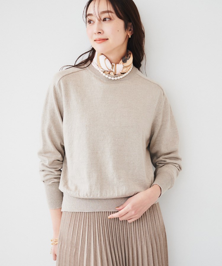 アンタイトル(UNTITLED)の【アンサンブル可能/洗える】リネン混ベーシックプルオーバー11