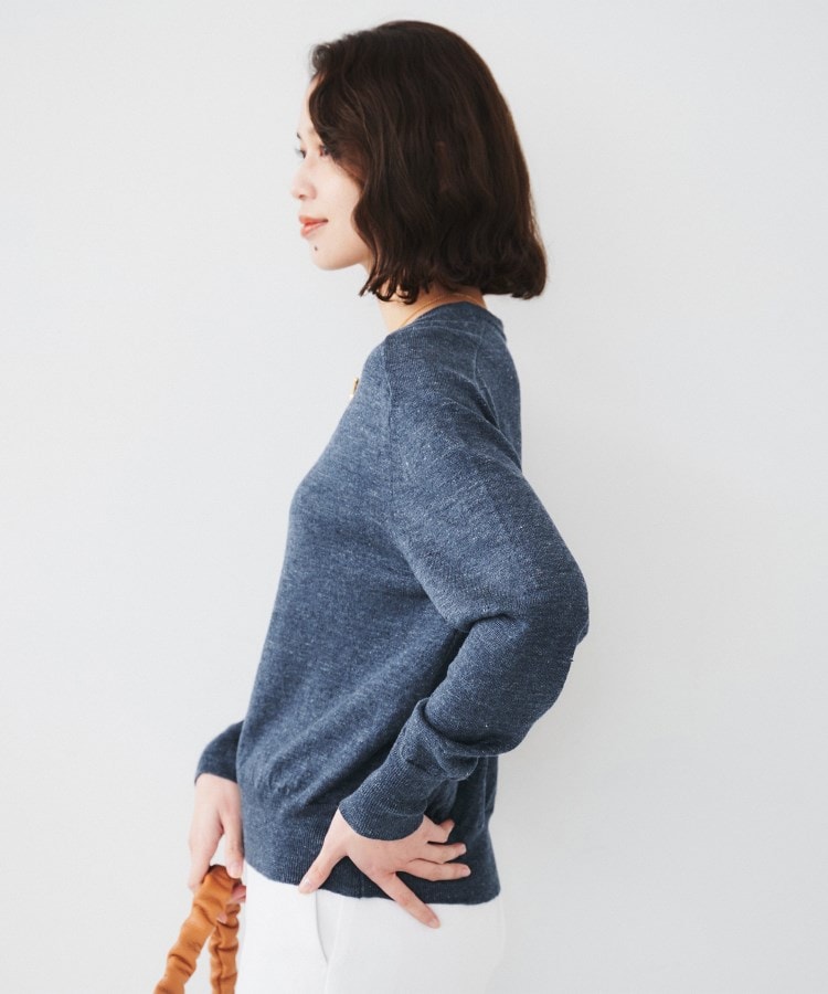 アンタイトル(UNTITLED)の【アンサンブル可能/洗える】リネン混ベーシックプルオーバー15
