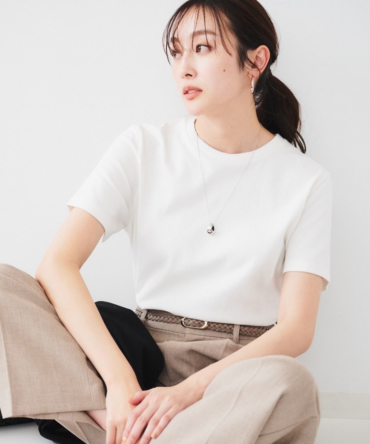 アンタイトル(UNTITLED)のラフコットンTシャツ オフホワイト(003)