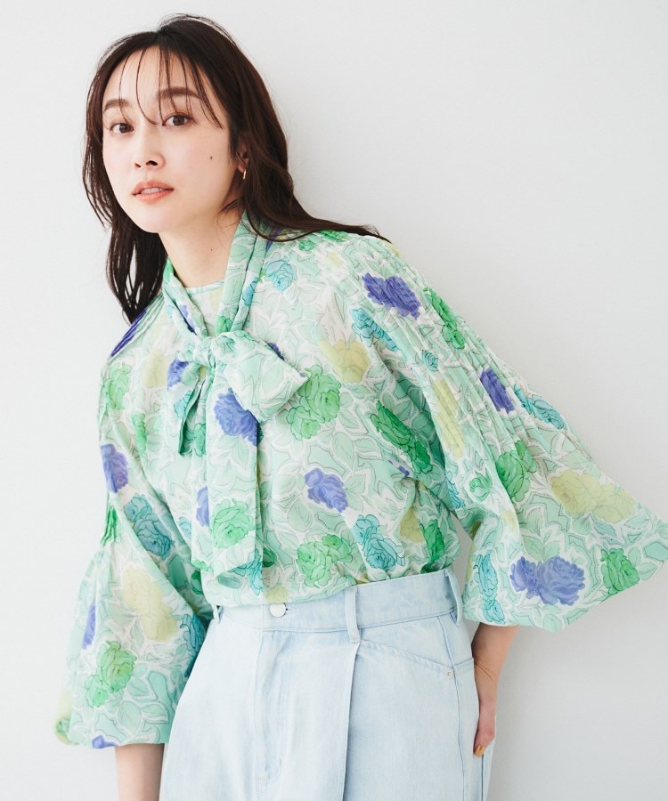 アンタイトル(UNTITLED)の【セットアップ可能】オールドフラワー プリントブラウス2