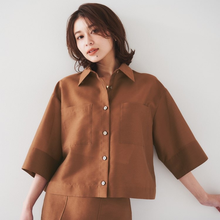 アンタイトル(UNTITLED)の【セットアップ可能】オーガンジーボクシーシャツ シャツ・ブラウス