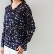 アンタイトル(UNTITLED)の【セットアップ可能/アンサンブル可能/シアー】チェックプリント プルオーバーニット18
