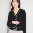 アンタイトル(UNTITLED)の【アンサンブル可能】配色Vネックカーディガン ブラック(519)