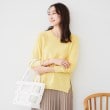アンタイトル(UNTITLED)の【体型カバー/清涼感】サイドスリット Vネックニット13