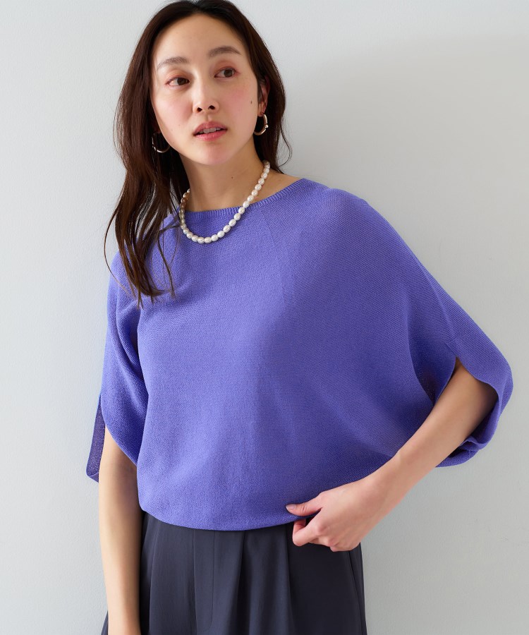 アンタイトル(UNTITLED)の【体型カバー/清涼感】ドルマンスリーブ プルオーバーニット26
