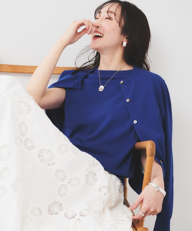 アンタイトル(UNTITLED)の【11色展開/コットン100/アンサンブル可能】クルーカーディガン51